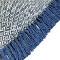 thumbnail image 2 of Mazari Blue Ivory Diamond Cotton Throw, 50" x 60", 2 of 3