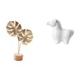 thumbnail image 1 of Escultura de hoja de metal, estatua artística de caballo, base de madera de hierro, decoración de cerámica, diseño moderno, adecuada para dormitorio,, 1 of 8