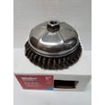 thumbnail image 2 of WEILER Carbon Steel Cup Brush - Threaded Arbor Attachment - 6 in Diameter - 5/8-11 Center Hole - 0.025 in Bristle Diameter - Package Type: Display - 36045, 2 of 3