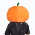 thumbnail image 2 of Plush Pumpkin Head  Costume Pumpkin Mascot Mask Cartoon Halloween Fancy Dress, 2 of 4