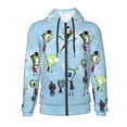 thumbnail image 7 of Invader Zim Teenager Hoodies Shirt Zipper Sweatshirts Hooded Hoody Clothes Coat For Boys Girls, 7 of 7