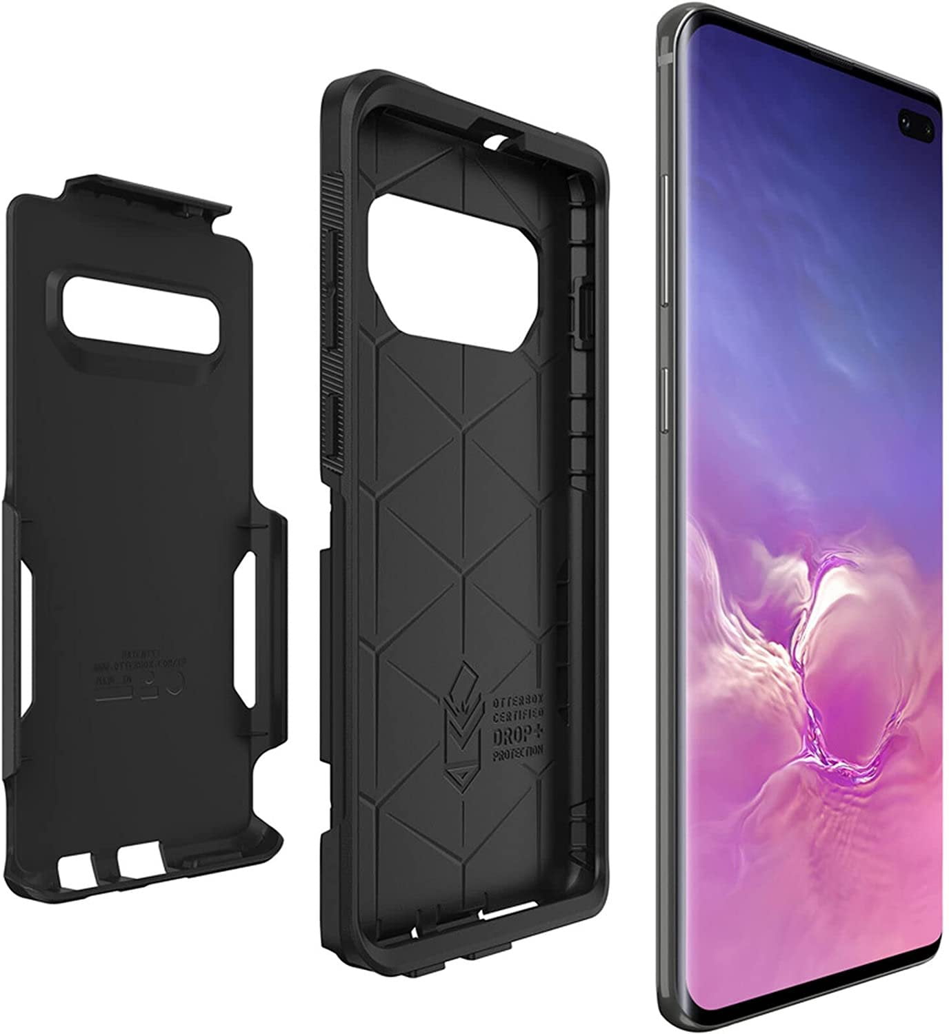 OtterBox Commuter Shock-Absorbent Cell Phone Case for Galaxy S10 Plus, Black