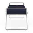 thumbnail image 4 of Gansett Reception Waiting Room 3-Seat Bench / Silver Steel / Navy Blue, 4 of 4