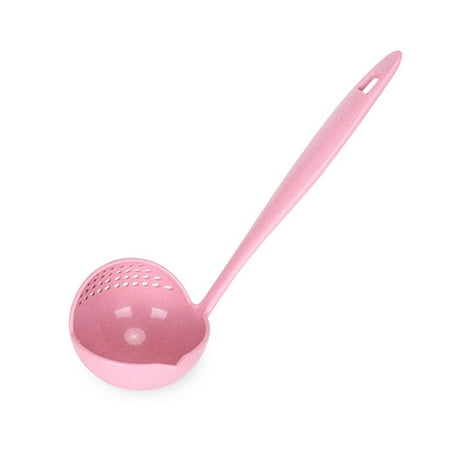 

Kitchen Ladles Slotted Spoons Wheat Straw Heatproof Skimmer Strainer Utensil