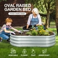 thumbnail image 4 of Livhil Galvanized Raised Garden Bed Mental, Outdoor Garden Planters, Large Galvanized Raised Planters 4ft (L) x2ft (W) x1ft (H), Silver, 4 of 8