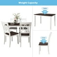 thumbnail image 5 of 5 Piece Dining Table Sets, Metal Dinette Set Faux Marble Rectangular Breakfast Table with Metal Legs & Black Finish Frame, Dining Table and Chairs for an Apartment or Breakfast Nook, Coffee, S12514, 5 of 7