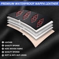 thumbnail image 4 of Car Seat Covers for Honda 97% Car Models,2-Seats Luxury Waterproof Leather Seat Covers,Car Interior Accessories with Airbag,Anti-Slip Auto Seat Cover Set(Black+Red), 4 of 6