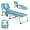 Blue green, variant on Folding Beach Chair, Tanning Lounge Chair with Face Hole, 5-Position Adjustable, Pillow & Pocket - Outdoor Sunbathing Chair for Beach, Camping