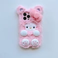 thumbnail image 1 of Popular en invierno, funda de teléfono de felpa con diseño de gato Hello Cute Kitty de dibujos animados a prueba de congelación para iphone 13 14 15 plus/pro/pro max, 1 of 4
