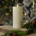 thumbnail image 4 of Fine Ribbed Motion Flameless Candle 3x7 Ivory, 4 of 5