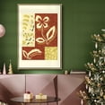 thumbnail image 6 of Festive Floral II - Framed Gallery Wrapped Holiday Canvas - 27 x 41 - Natural Wood Frame, 6 of 8