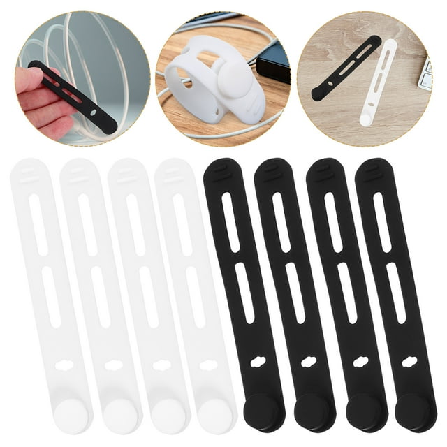FOLOYORI 40Ud Organizador De Cables De Silicona Multicolor Para Escritorio Y Viaje Reutilizable