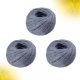 thumbnail image 2 of 3 piezas 50M Cuerda de cáñamo Artes y manualidades Cuerda de cáñamo de color para regalos Manualidades DIY Decoración festiva Paquete y jardinería (2 mm gris), 2 of 7