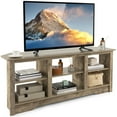 thumbnail image 1 of Costway Meuble TV 58 Pouces avec 6 Étagères de Rangement Ouvertes pour Cheminée de 18 Pouces (Non Inclus) Gris, 1 of 10