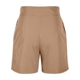 thumbnail image 6 of Miluxas Soft Wide Leg Shorts for Women Clearance High Waist Casual Relaxed Shorts with Pockets Khaki, 6 of 6