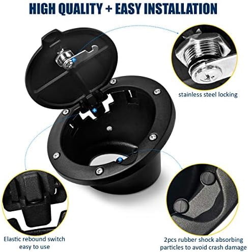 Fuel Filler Door Locking Gas Tank Cap Cover for Jeep Wrangler Accessories 2007-2018 JK Unlimited Rubicon Sahara$$Vehicle Parts & Accessories