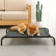 thumbnail image 2 of Cama elevada para perros al aire libre, cunas elevadas para perros con pies antideslizantes, cunas de tela de malla lavables y masticables para interiores y exteriores,Black, 2 of 5
