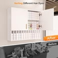 thumbnail image 5 of Salon Staion Hair Color Bar Organizers, Hair Color Rack, Barber Station Cabinet with Drawers & Adjustable Shelves, Wall Mounted Tube Storage Station for Salon Display, White, 5 of 16