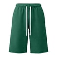 thumbnail image 2 of Resicozy Baggy Sweat Shorts for Men Casual Cotton Under Knee Length Loose Shorts with Pockets Y2K Style Basketball Dark Green L, 2 of 6