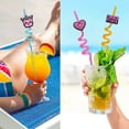 thumbnail image 2 of Blackpink Party Favors Drinking Straws Reusable Plastic Beverages Birthday Supplies Decoration 8pcs, 2 of 8