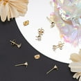 thumbnail image 4 of 40 piezas de aretes chapados en oro de 18 quilates con circonita cúbica y 40 cierres de mariposa para hacer joyas., 4 of 9