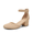 NUDE, variant on Women's Round Toe Block Heel Pumps Dress Shoes Adjustable Ankle Strap D'Orsay Low Heels for Work Wedding Party Wide Width
