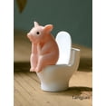 thumbnail image 4 of Adornos de cerdito creativos con forma de inodoro, modelo de animal de simulación, dibujos animados, regalos exquisitos para novias, regalos de cumpleaños, 4 of 5