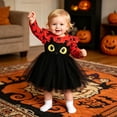 thumbnail image 2 of Weebloom Halloween Toddler Girls Dress Tutu Cat Dress Up Party Long Sleeve Stage Performance Outfit Clothes Dresses For Girls Red 4-5 Years, 2 of 8