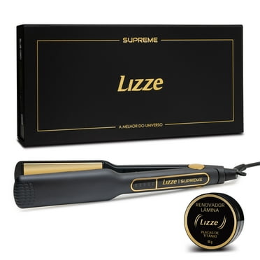 Professional Flat Iron Hair Straightener Plancha De Cabello Professional - Titanium Hair Iron Straightens Frizzy Hair Curls - Sleek Salon Hair Styling Tool - Lizze Supreme 1.5" Pro Straightening Iron