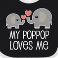 thumbnail image 4 of Inktastic My Poppop Loves Me Grandkids Boys or Girls Baby Bib, 4 of 4