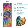 thumbnail image 2 of Colorful Rainbow Tie Dye Spiral Pattern Hot Yoga Mat Towel Non Slip for Hot Yoga - Quick-Drying Yoga Mat Cover with 4 Corner Pockets with Travel Bag - Hot Yoga Towel Non Slip 70"x26", 2 of 6
