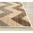 thumbnail image 4 of SAFAVIEH Infinity Alayna Chevron Polyester Area Rug, Yellow/Brown, 5'1" x 7'6", 4 of 8