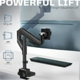 thumbnail image 6 of VIVO Black Heavy Duty Pneumatic Single Ultrawide Computer Monitor Arm Desk Mount, 6 of 8