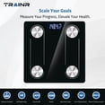 thumbnail image 3 of Digital Body Scale Trnr-BDYSCLE-BLK, Home Essential Body Weight Scale for People, Durable Bathroom Accessory, Compatible with Apple and Android OS, Workout and Fitness Equipment, 3 of 8