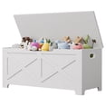 thumbnail image 1 of Bingirl 39.4" Storage Bench - Wooden Toy Chest with Safety Hinge, Multi-Functional Entryway & Living Room Storage, Easy Assembly, 1 of 8