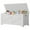 Frosted white double X pattern, variant on Storage Chest, Wooden Storage Bench with Safety Hinges, Easy Assembly, Large Toy Chest for Entryway, Living Room, Bedroom