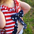 thumbnail image 6 of AnnLoren Baby Big Girls 4th of July Swing Stripes Stars Tank Top with Ruffle Trim and Bow, 6 of 8