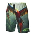 thumbnail image 4 of JUNZAN Flying Parrots In Jungle Pattern Swim Trunks for Men,Men's Hawaiian Bathing Suit Swimsuits Quick Dry Swimming Board Shorts Beach Shorts with Pockets-Large, 4 of 6