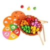 Wooden Fruit Plate Toy Set Education Toys Fruit Sorter for Girls Boys Children Xmas Gifts