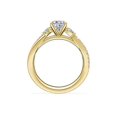 thumbnail image 2 of 0.85 Carat Brilliant Oval Cut Genuine Diamond Solitaire with Accents Wonderful Ring for Ladies Solid 14K Yellow Gold Size 10.5, 2 of 8
