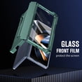 thumbnail image 6 of Screen Protector Case Compatible for Samsung Galaxy Z Fold 4 5G with Stylus Pen, Hinge Protection Shockproof Drop Protective Bumper Case with Build in Screen Protector,Green, 6 of 7