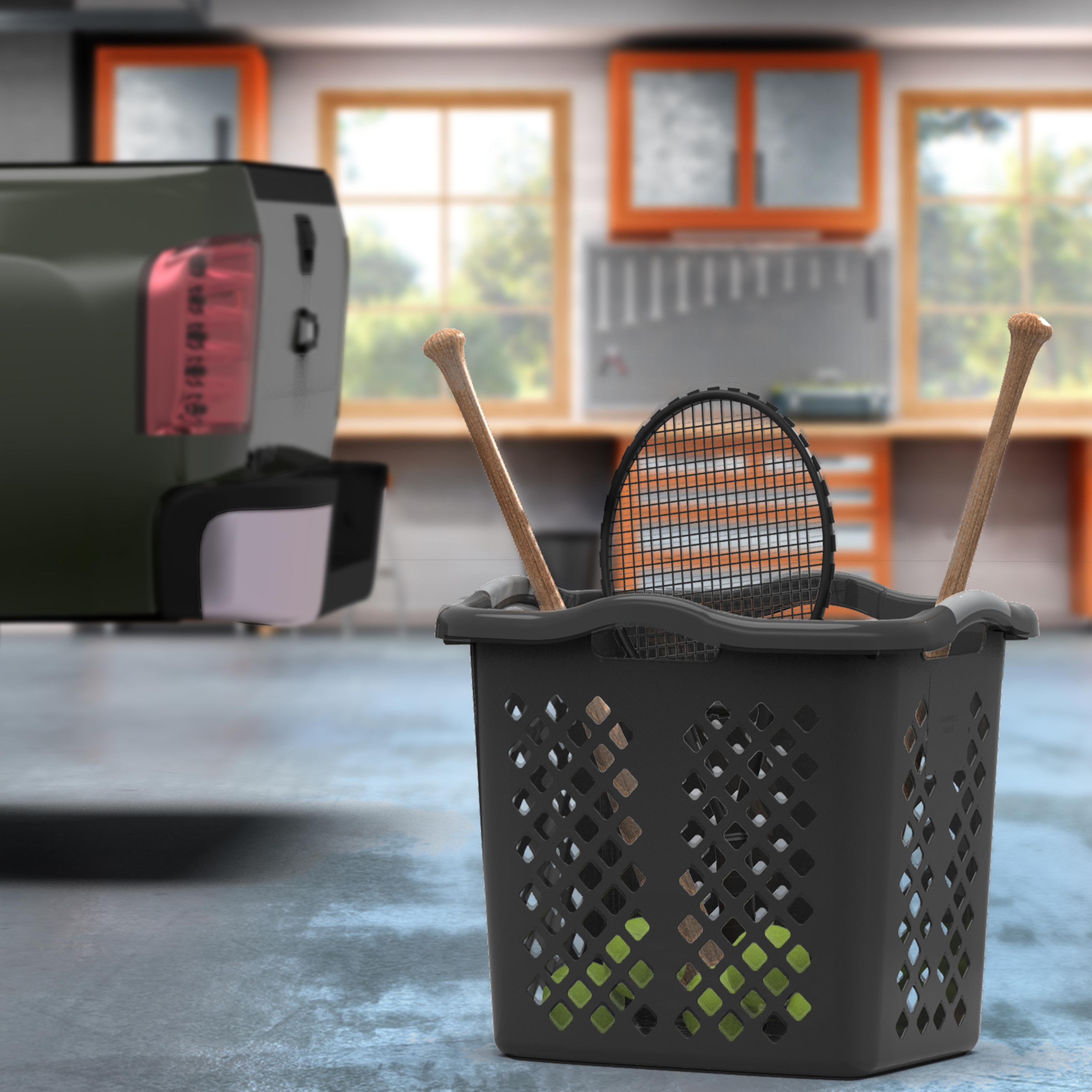 Home Logic 2 Bushel Plastic Laundry Hamper, Black photo 6