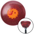 thumbnail image 1 of Orange Yin Yang Dragon Red Retro Metal Flake Shift Knob with M16 x 1.5 Insert Auto Brody, 1 of 1
