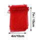 thumbnail image 2 of 50Pcs Jewelry Drawstring Pouches Candy Storage Bag Gift Candy Favor Gauze Storage Packing Bags Wedding Party Supplies Decor(Red), 2 of 5