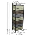 thumbnail image 2 of Household Essentials Victoria Dresser Tower Storage Organizer with 8 Multicolor Drawers Black Metal Frame and Mid Century Walnut Wood Grain Top, 2 of 7