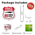 thumbnail image 3 of Alligator Warning Shield Sign Beware Of Alligators. No Swimming Fishing Or Boating (10 Pack) 12 inch X 12 inch Shield Shaped Rust-Free Aluminum Metal Signs with Aluminum Mounting Stakes, 3 of 8