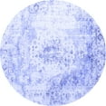 thumbnail image 1 of Ahgly Company Indoor Round Abstract Blue Contemporary Area Rugs, 6' Round, 1 of 4