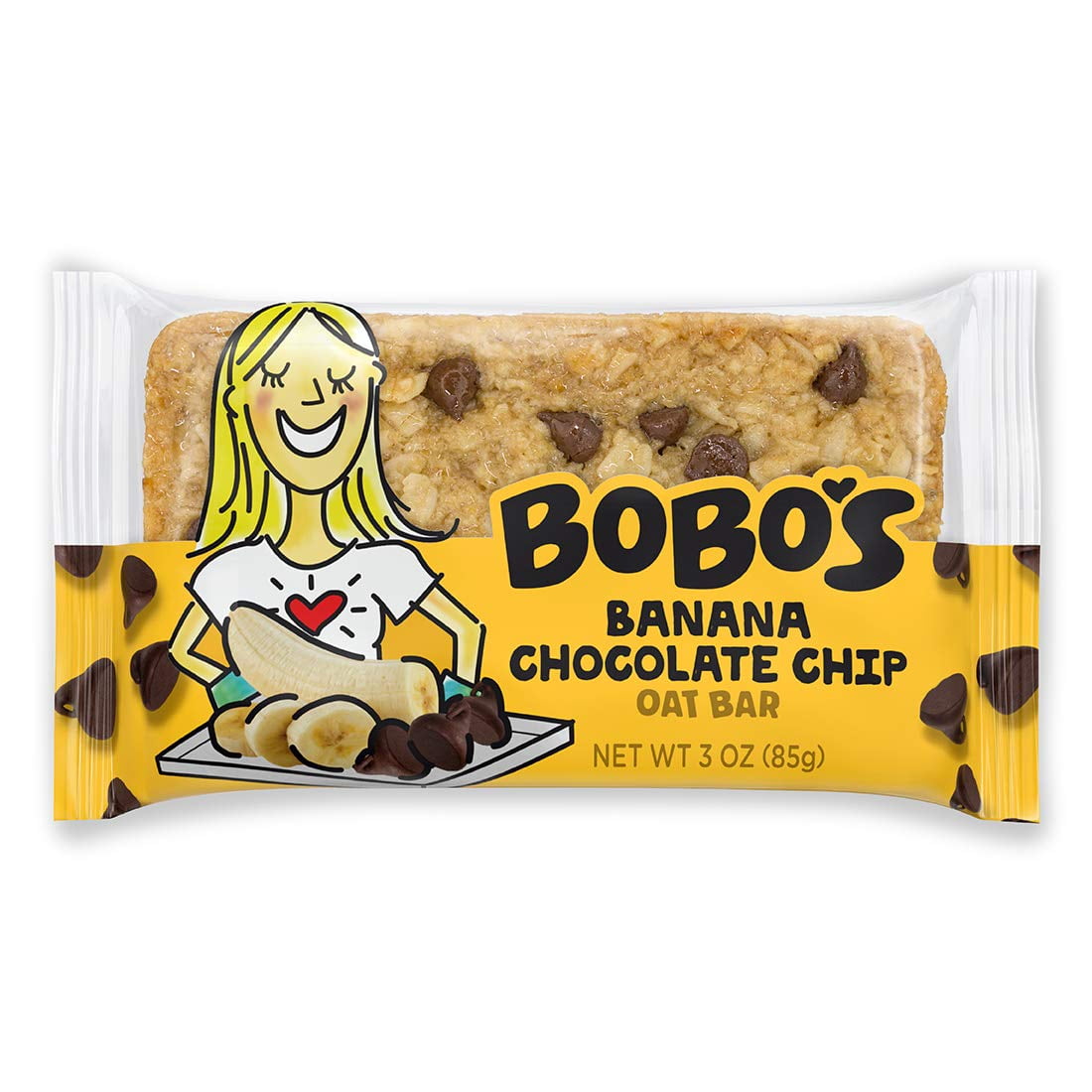 Bobo's Oat Bars (Banana Chocolate Chip, 12 Pack of 3 oz Bars) Gluten Free Whole Grain Rolled Oat