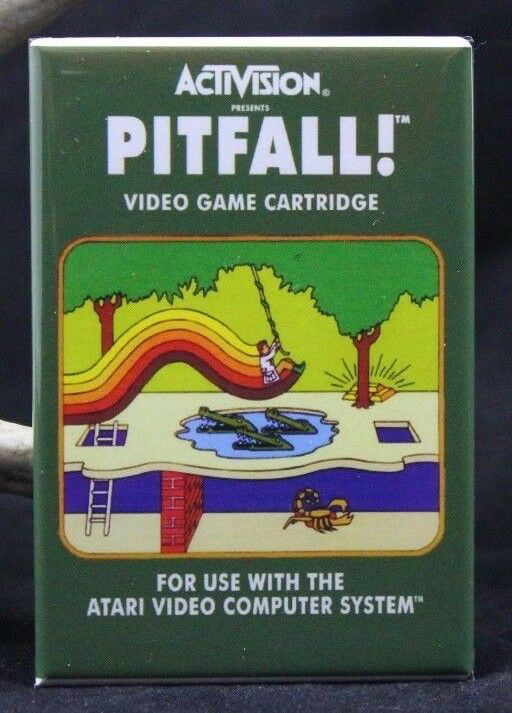 Pitfall Atari 2600 Game Box 2" X 3" Fridge Locker Magnet Classic Video Game. 