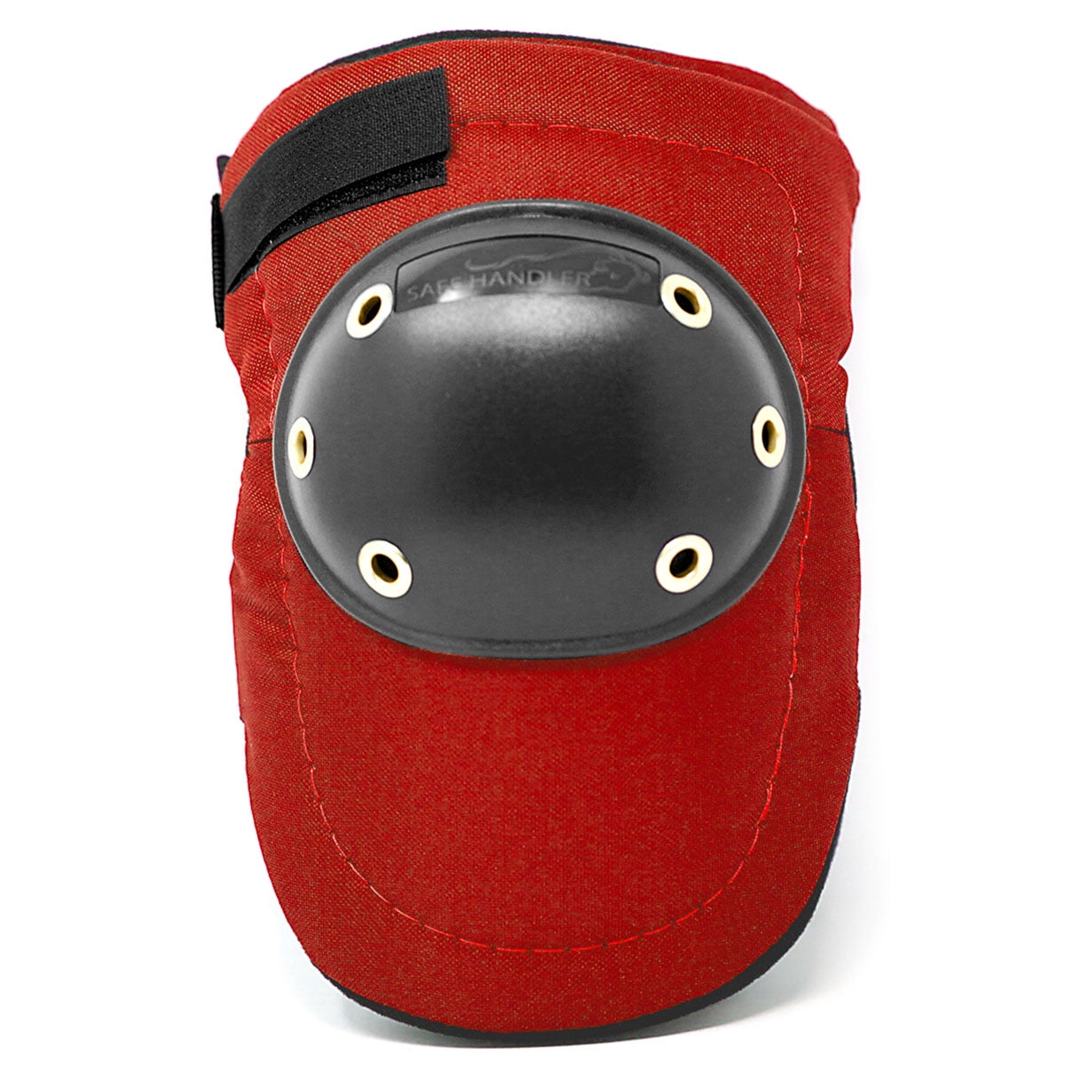 Safe Handler Knee Pads – Tough Cap | Thick Foam Padding, Adjustable Elastic Straps (Red)